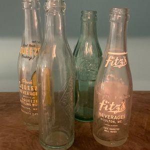 Vintage soda bottles lot